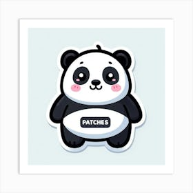 Panda Stickers Art Print