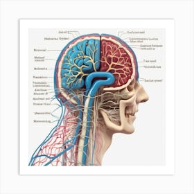 Anatomy Of The Human Brain 7 Art Print