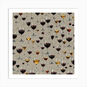 Wine Glasses 17 Art Print