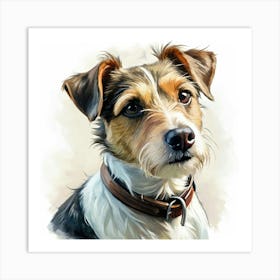 Portrait Of A Cute Jack Russell Terrier Art Print