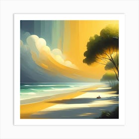 Sunset Beach 1 Art Print