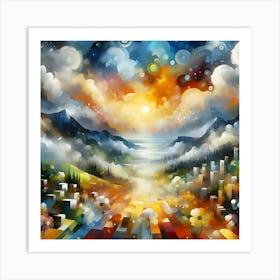 An Abstract Painting Depicting The Feeling Of Joy 4 Art Print