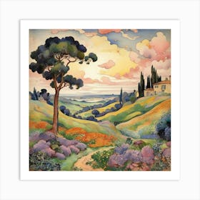 Landscapes 1905 Henri Edmond Cross Cartoon Art Print 3 Art Print