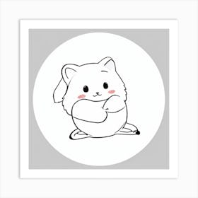 Kawaii Cat 1 Art Print