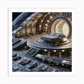 Futuristic Spaceship Art Print