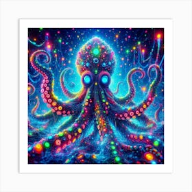 Psychedelic Octopus Art Print