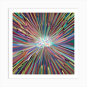 Abstract Psychedelic Burst Art Print