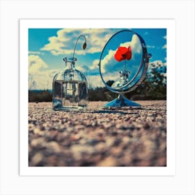 Flower In A Bottle Art Print