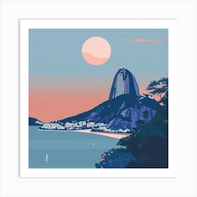 A Sugarloaf Mountain In Rio De Janeiro Minimal I 1719996239 2 Art Print