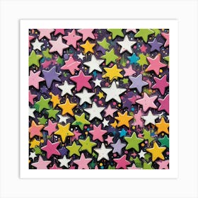 Colorful Stars Art Print