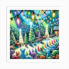 Super Kids Creativity:Christmas Teddy Bears 1 Art Print