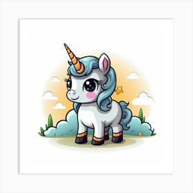 Cute Unicorn 244 Art Print