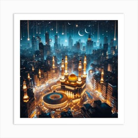 Islamic City At Night 8 Art Print