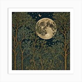 Default William Morris Print Moon Botanical Trees Poster Vinta 0 Art Print