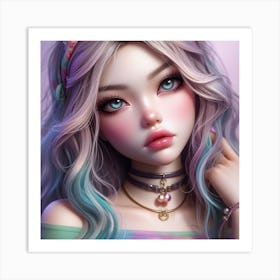 Kawaii Girl 1 Art Print