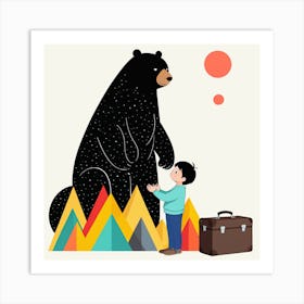 Illustration Of A Bear 1 Art Print