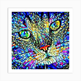 Cat face painting Art Print