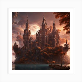 Castle In The Woods Art Print