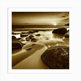 Sunset At The Beach 662 Art Print