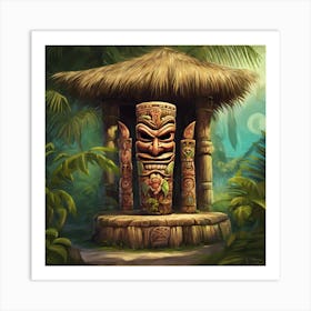 Tiki Hut Art Print