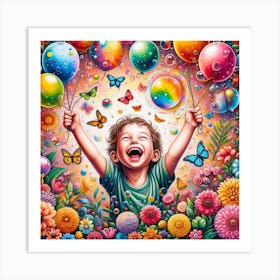 Children's laughter 3 Art Print