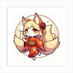 Kitsune Joy 6 Art Print