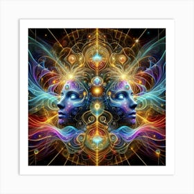 Art as Telepathic Medium: Channeling Mental Energy onto Canvas" Art Print