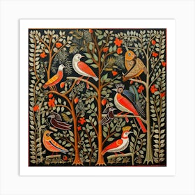 Birds In The Forest Art Print