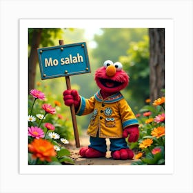 Elmo Sesame Street 3 Art Print