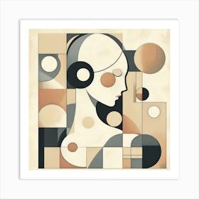 Abstract Girl Painting 2 Art Print