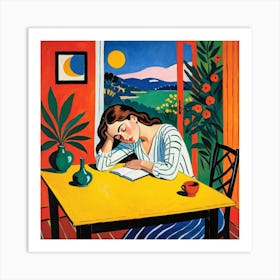 Woman Reading A Book 20 Art Print