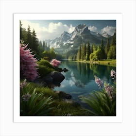 Mountain Lake 1 Art Print