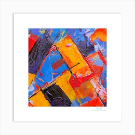 Contemporary art, modern art, mixing colors together, hope, renewal, strength, activity, vitality. American style.77 Art Print