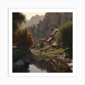 Village In The Mountains 15 Art Print