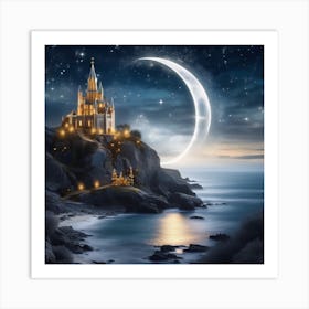 Castle At Night 1 Art Print