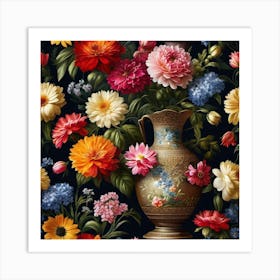 Flowers In A Vase 116 Art Print