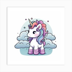 Cute Unicorn 300 Art Print