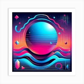 80s Retro Style Art Print