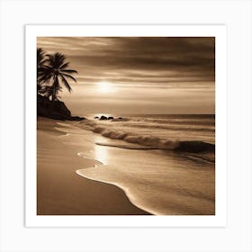 Sunset On The Beach 849 Art Print