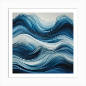 Blue Waves 2 Art Print