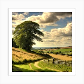 Lone Tree In A Field Art Print