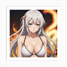 Anime Girl In Bikini 1 Art Print