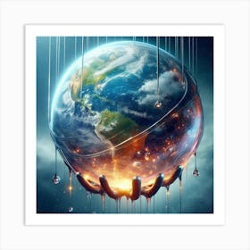 Earth In Hands 2 Art Print