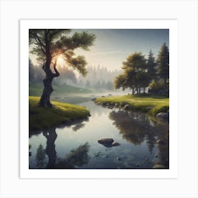 Landscape Painting 43 Art Print