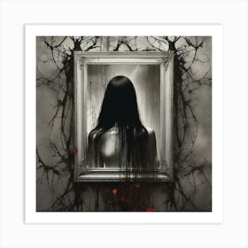 Woman In A Mirror 2 Art Print