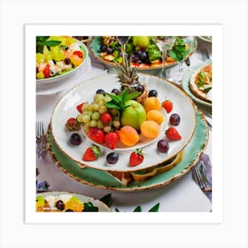 Table Full Of Fruit Art Print