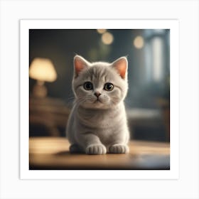 British Shorthair Kitten 2 Art Print