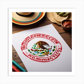 Mexican Flag 38 Art Print