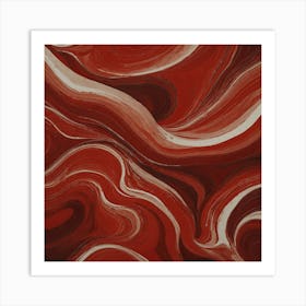 Red Swirls 1 Art Print