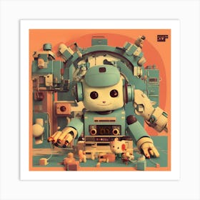 Robots 2 Art Print